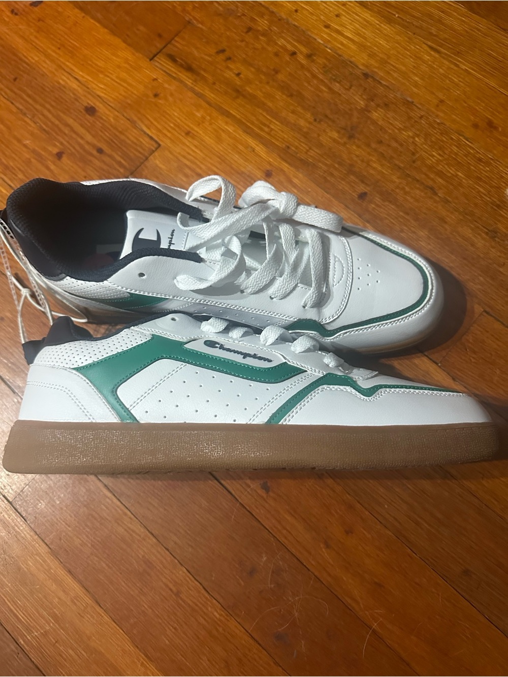 Champion Men’s Lore White Green Navy Sneakers Size 11